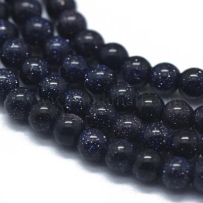 Synthetische blauen goldstone Perlen Stränge&nbsp;G-D0013-82-1
