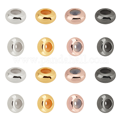 Wholesale SUPERFINDINGS 40Pcs Rubber Hole Rondelle Brass Beads Stopper  Positioning Spacer Beads Slider Beads with Smooth Hole Solid Weight for  Bracelet Necklace DIY Crafts Jewelry Earring Making 