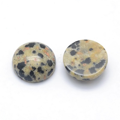 Dalmatiner Jaspis Natur Cabochons&nbsp;G-P393-R33-4MM-1