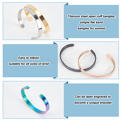MAJALE - Set di 5 braccialetti a molla in acciaio inossidabile - oro, elastici e minimalisti, unisex per donna e ragazza, gioielli alla moda a strati con sacchetto in organza bianca, Ajustable
