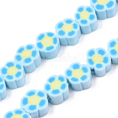 Chapelets de perle en pâte polymère manuel&nbsp;CLAY-N011-48B-C01-1