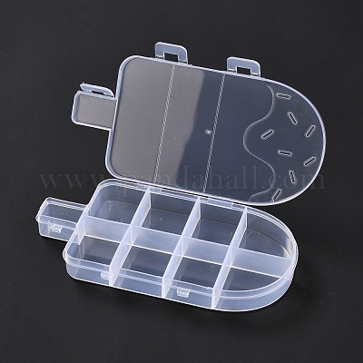 10pcs Small Clear Plastic Storage Box with Case Clay Bead Organizer  Container