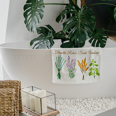 FINGERINSPIRE 4PCS Pochoir Boho Sunrise 29.7x21cm Feuilles De Plantes