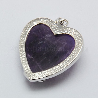 Herz natürliche Amethyst Anhänger&nbsp;GP356-4-1