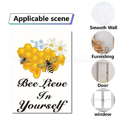Country Honey Bee Wall Decor Set of 4