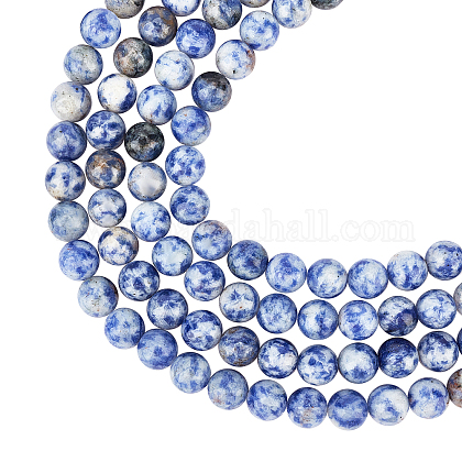ARRICRAFT Natural Blue Spot Jasper Beads Strands G-AR0002-29-1