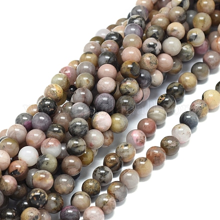 Chapelets de perles en rhodonite naturelle G-G828-02-8mm-1