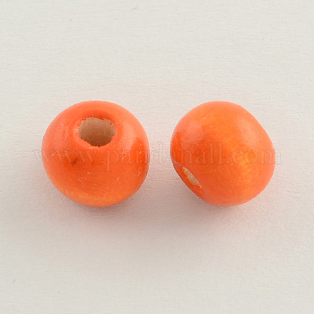 Dyed Natural Wood Beads WOOD-Q006-4mm-09-LF-1