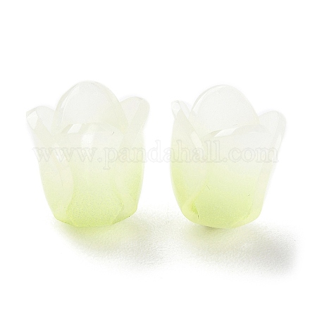 4-pétale bouchons acrylique opaque de perles SACR-D007-08B-1