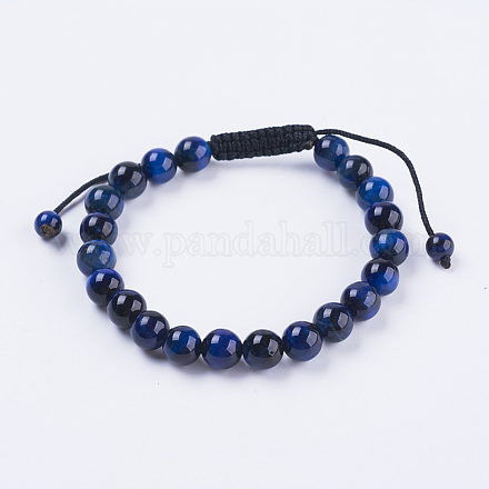 Bracelets réglables de perles tressées avec cordon en nylon BJEW-F308-55H-1
