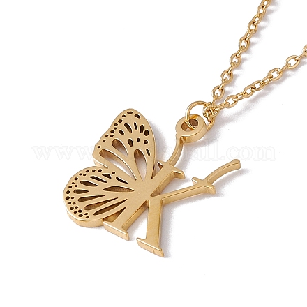 Ожерелье с подвеской в виде бабочки NJEW-C026-01G-K-1