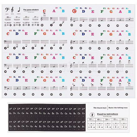 Piano Keyboard Stickers DIY-WH0366-75A-1