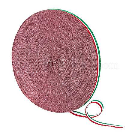 Rubans polyester gros grain à rayures plates EC-WH0003-13-B03-1