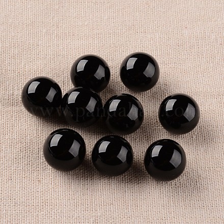 Perles rondes en onyx noir naturel G-I174-16mm-11-1
