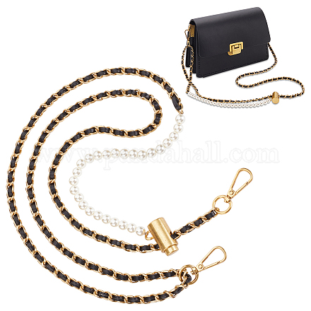 Cadenas de correa de bolso de perlas de imitación ajustables FIND-WH0417-74-1