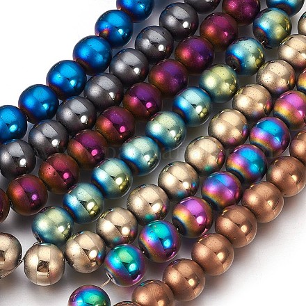 Chapelets de perles en hématite synthétique sans magnétiques G-F585-C-12mm-1