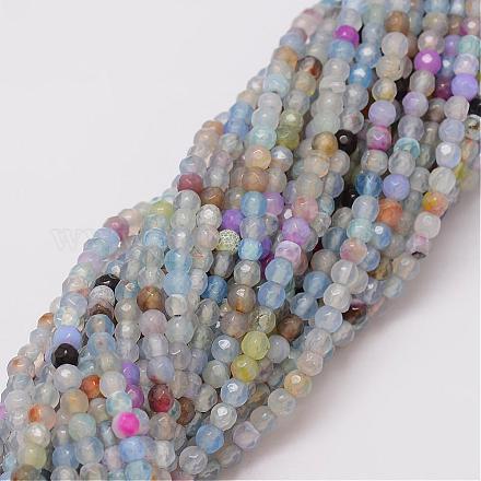 Chapelets de perles d'agate naturelle G-G882-4mm-C02-1