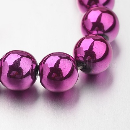 Chapelets de perle en hématite synthétique sans magnétique G-F301-8mm-03-1