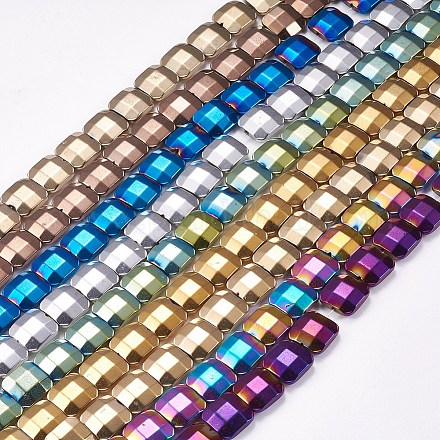 Electroplated Non-magnetic Synthetic Hematite Beads Strands G-P367-A-1