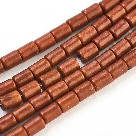1 columnas cadena abalorios de color turquesa sintética hebras X-TURQ-G120-3x5mm-05-1