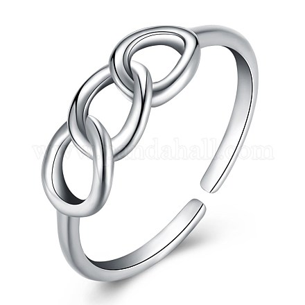 Regolabili 925 anelli di barretta d'argento sterlina RJEW-BB30902-1