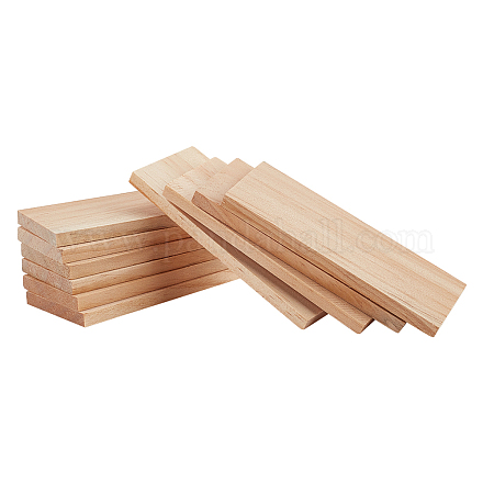 未完成のウッドシート  松の木の工芸品  長方形  小麦  100x40x6mm  10個/袋 DIY-WH0034-92B-1