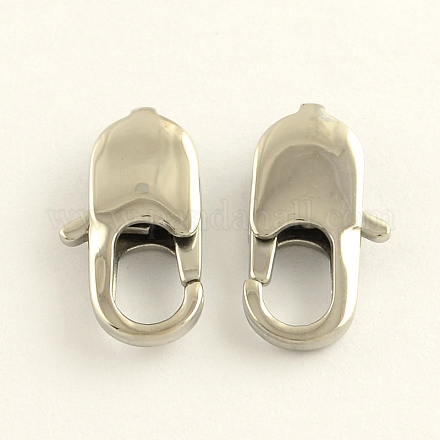 304 Stainless Steel Lobster Claw Clasps STAS-R065-17-1