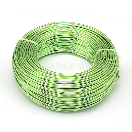 丸アルミ線  曲げ可能なメタルクラフトワイヤー  DIYジュエリークラフト作成用  芝生の緑  3ゲージ  6.0mm  7m / 500g（22.9フィート/ 500g） AW-S001-6.0mm-08-1