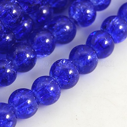 Crackle Glass Beads Strands GGC8mmY-A3-1
