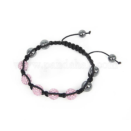 Fashion Braided Beaded Bracelets X-BJEW-N138-240-1