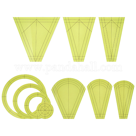 Set di righelli patchwork per cucire in acrilico DIY-WH0028-98-1