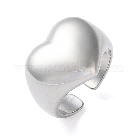 Экологичные латунные кольца-манжеты с открытым сердцем для женщин RJEW-A025-02P-1