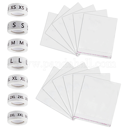 Olycraft 7 rotoli 7 rotoli di adesivi per etichette autoadesive in carta per taglie di abbigliamento DIY-OC0004-34-1
