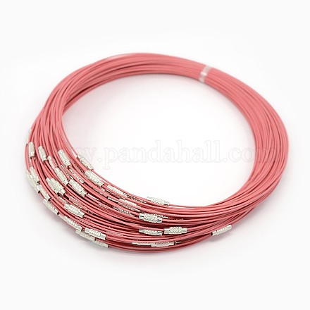 201 Stainless Steel Wire Necklace Cord TWIR-SW001-3-1
