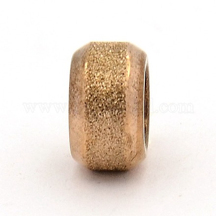 Stainless Steel Textured Beads STAS-M003-10RG-1