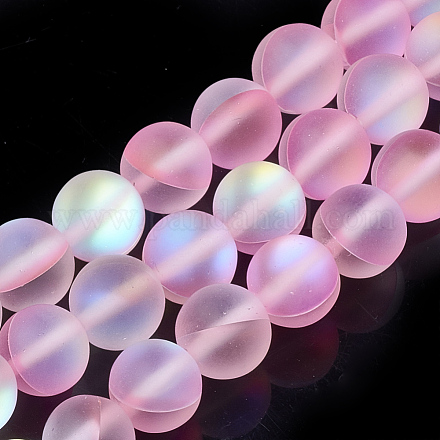 Synthetic Moonstone Beads Strands X-G-S283-08-8mm-1