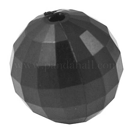 Klobige schwarze Farbe bubblegum Perlen X-PL544Y-14-1