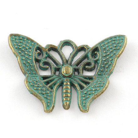 Papillon pendentifs en alliage de zinc X-PALLOY-Q309-04-FF-1