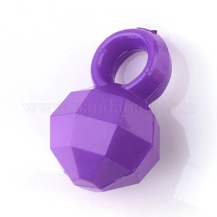 オペークアクリルパーツ  多面カットラウンド  青紫色  13x8.5x8mm  穴：3.2mm  約1400個/500g SACR-S829-C13-1