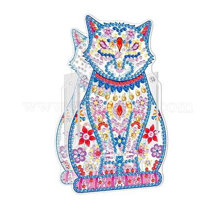 5d diy chat modèle animal diamant peinture crayon porte-gobelet ornements kits DIY-C020-09-1