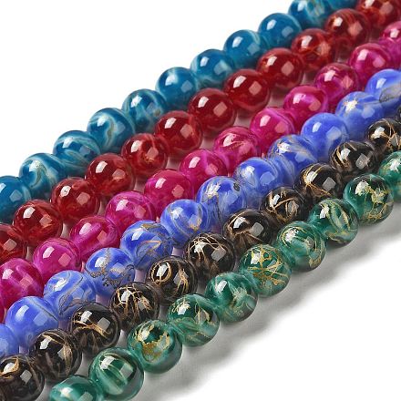 Chapelets de perles en verre peint DGLA-Z001-03A-1