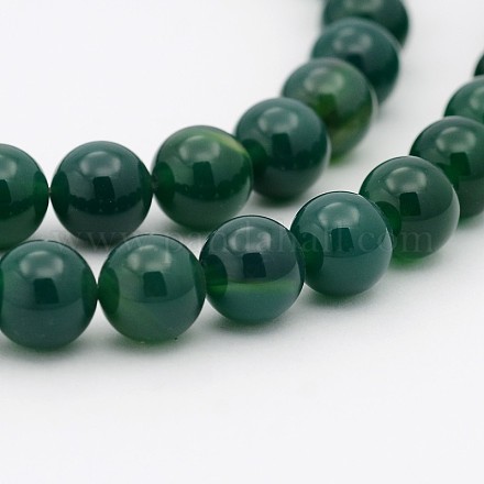 Sarcelle naturelle perles rondes de jade brins G-P070-09-6mm-1