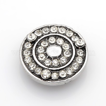 Flat Round Zinc Alloy Enamel Jewelry Snap Buttons SNAP-N010-30-NR-1