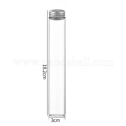 Botellas de vidrio transparente contenedores de abalorios CON-WH0085-75J-01-1