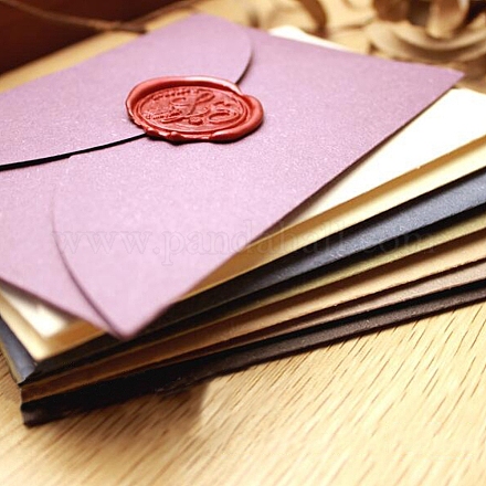 紙封筒  結婚式の招待状の封筒  DIYギフト用封筒  長方形とジュートのより糸  ミックスカラー  15.4x10.5x0.06cm  1~2mm  約25m /ロール DIY-CP0001-02-1