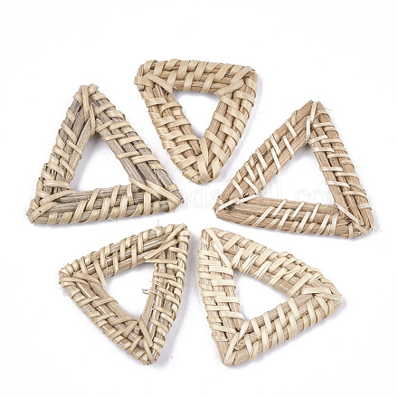 Handmade Reed Cane/Rattan Woven Linking Rings WOVE-T006-068B-1