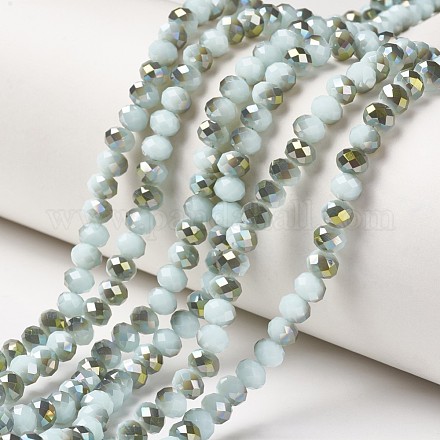 Chapelets de perles en verre opaque électrolytique EGLA-A034-P6mm-S16-1