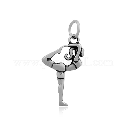 Humano con yoga 316 acero inoxidable colgantes STAS-I061-089-1