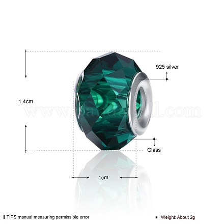 Faceted Glass European Beads GPDL-BB23803-G-1