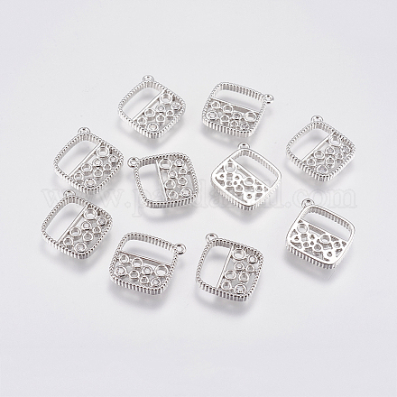 Brass Micro Pave Cubic Zirconia Charms KK-A144-039P-1